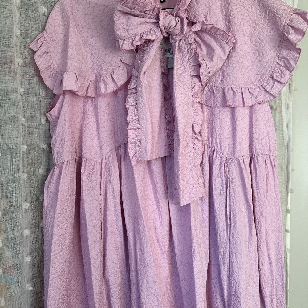 Sister Jane Baby pink Babydoll Dress with Ruffled Flutter Sleeves